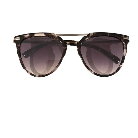 A New Day Sunglasses Tortoiseshell Rounded Circle Rims Wire Frame Purple Tint - Picture 3 of 3